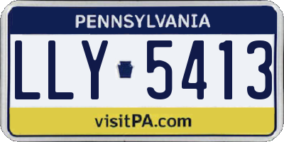 PA license plate LLY5413