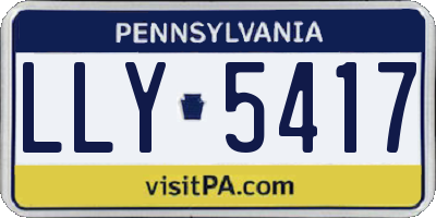 PA license plate LLY5417