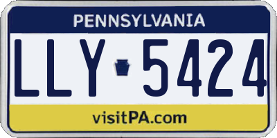 PA license plate LLY5424