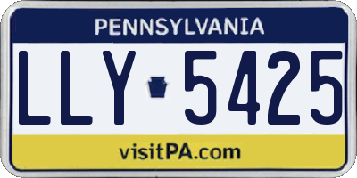 PA license plate LLY5425