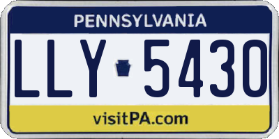 PA license plate LLY5430
