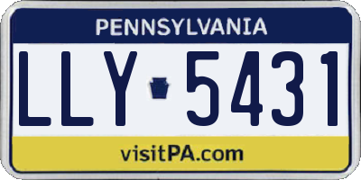 PA license plate LLY5431