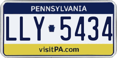 PA license plate LLY5434