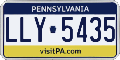 PA license plate LLY5435