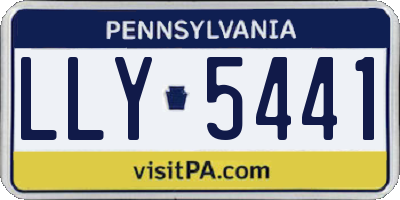 PA license plate LLY5441