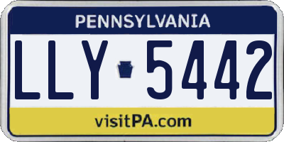 PA license plate LLY5442