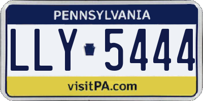 PA license plate LLY5444