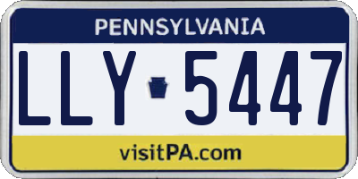 PA license plate LLY5447