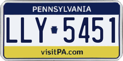 PA license plate LLY5451
