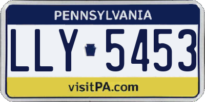PA license plate LLY5453