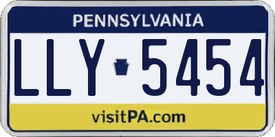 PA license plate LLY5454