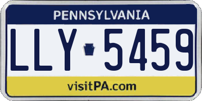 PA license plate LLY5459
