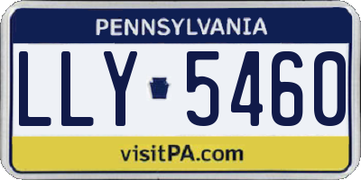 PA license plate LLY5460