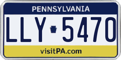 PA license plate LLY5470