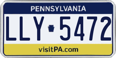 PA license plate LLY5472