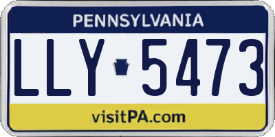 PA license plate LLY5473