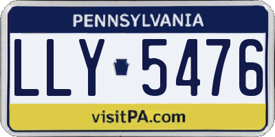 PA license plate LLY5476