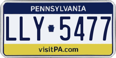 PA license plate LLY5477