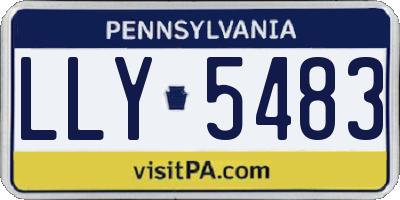 PA license plate LLY5483