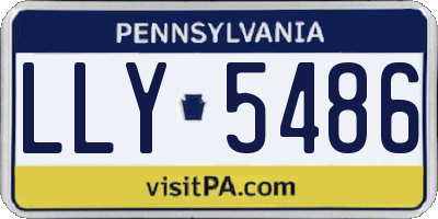 PA license plate LLY5486