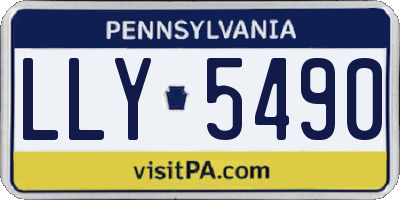 PA license plate LLY5490