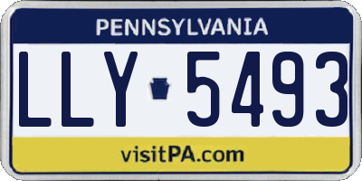 PA license plate LLY5493