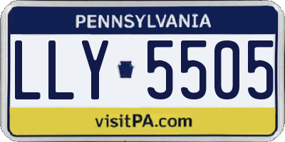 PA license plate LLY5505
