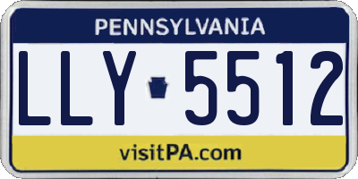 PA license plate LLY5512