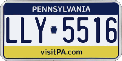 PA license plate LLY5516