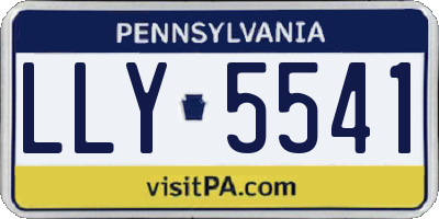 PA license plate LLY5541