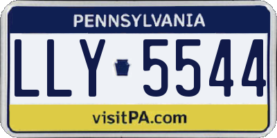 PA license plate LLY5544
