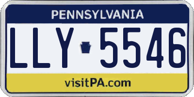 PA license plate LLY5546