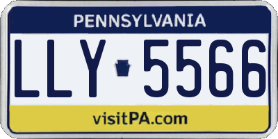 PA license plate LLY5566