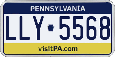 PA license plate LLY5568