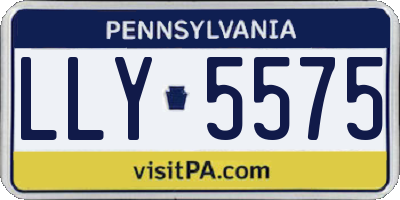 PA license plate LLY5575