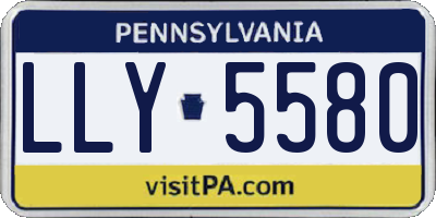 PA license plate LLY5580