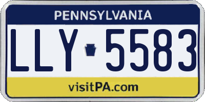 PA license plate LLY5583
