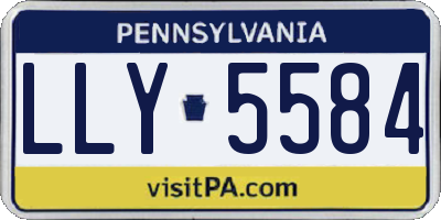 PA license plate LLY5584