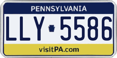 PA license plate LLY5586