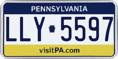 PA license plate LLY5597