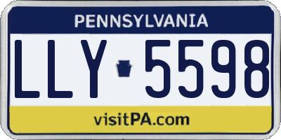 PA license plate LLY5598