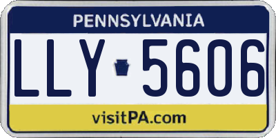 PA license plate LLY5606