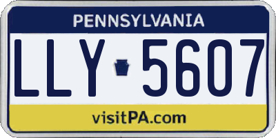 PA license plate LLY5607