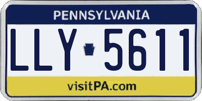 PA license plate LLY5611