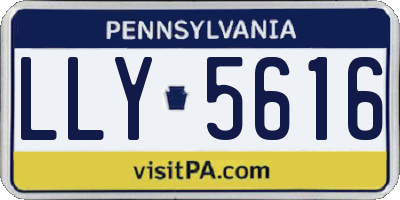 PA license plate LLY5616