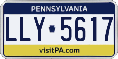 PA license plate LLY5617