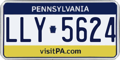 PA license plate LLY5624
