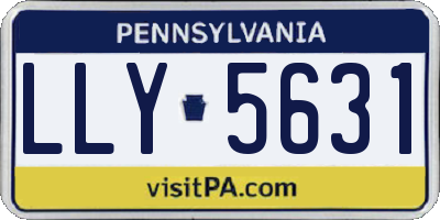 PA license plate LLY5631