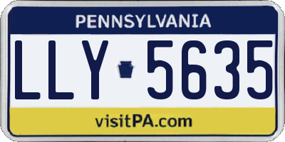 PA license plate LLY5635