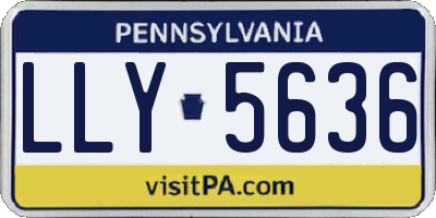PA license plate LLY5636